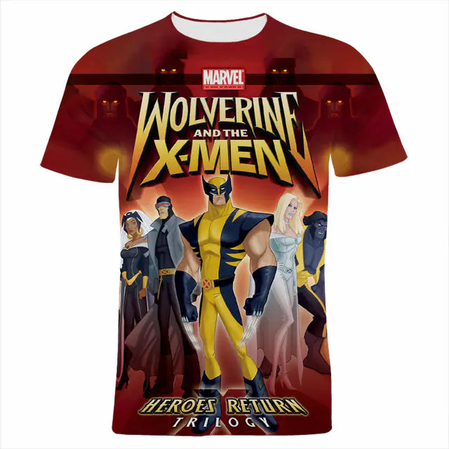 X-Men 3D Printed Elastic Polyester Men's T-Shirt