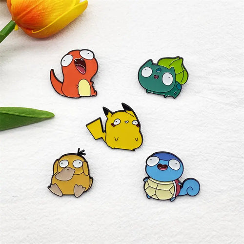 Cute Pokémon Brooch - Pikachu Couple Anime Pin