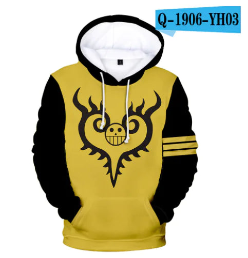 One Piece Anime Digital Print Hoodie