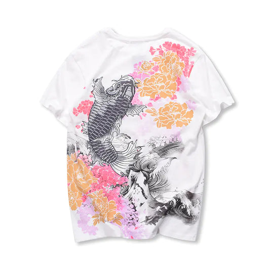 Japanese Style Embroidered T-Shirt for Men (Couple's)