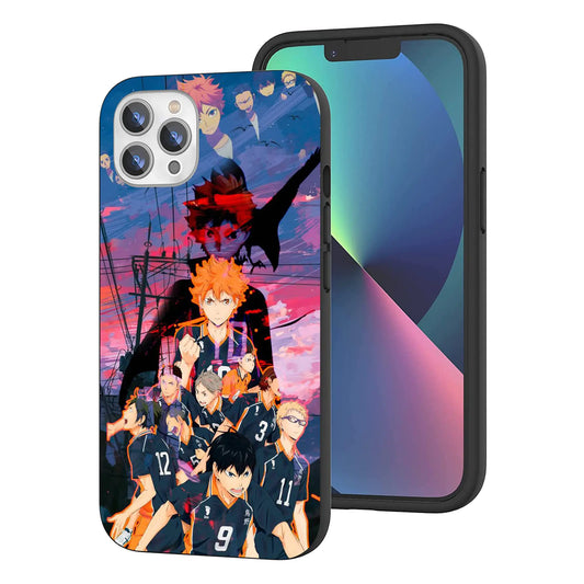 Compatible with iPhone 15 Pro Max Case Anime Cool Manga TPU Drop Protection Shock Absorbing Scratch Resistant Phone Case Cover (Anime-Haikyuu-Comic-1)