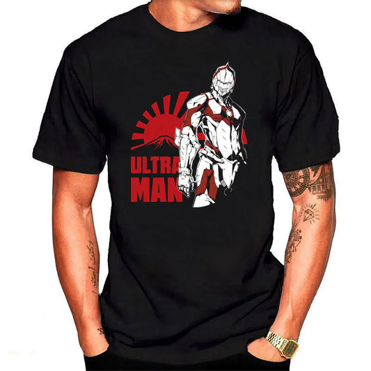 Demon Slayer Cartoon Men's T-Shirt with Round Neck