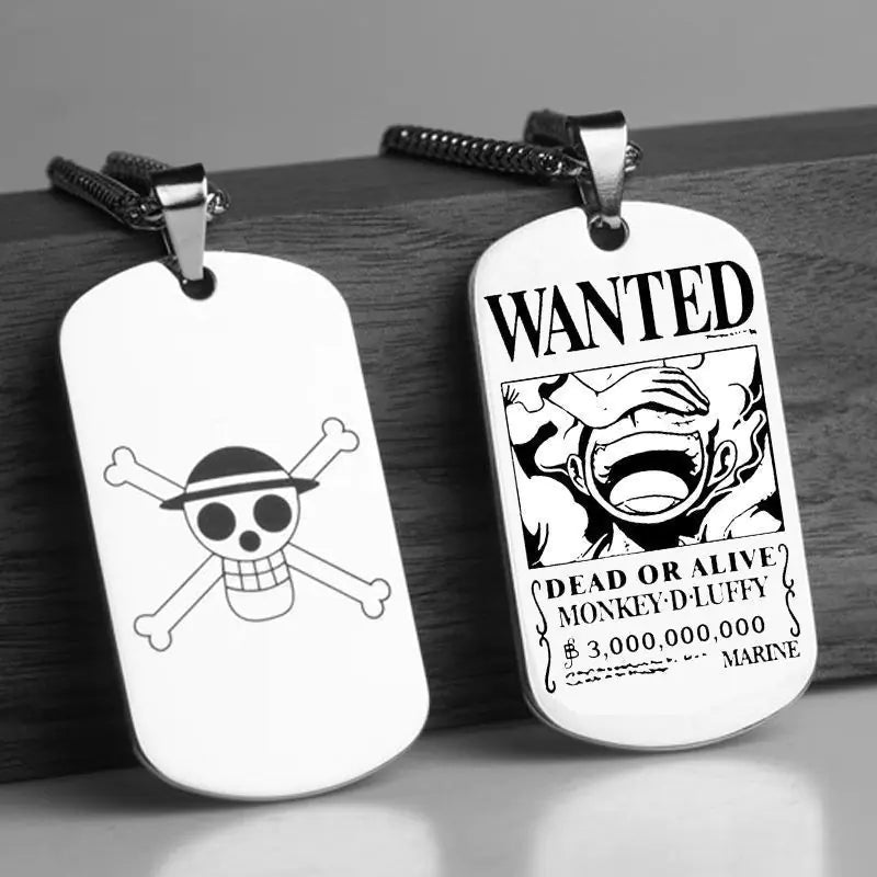 One Piece Inspired Necklace Pendant with Keychain