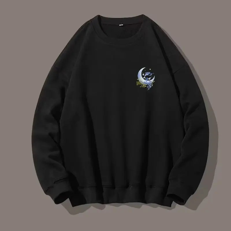 Men's Long Sleeve Hoodie with Japan Streetwear Print