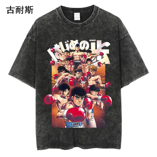 Vintage Loose-Fit Short Sleeve T-Shirt for Men