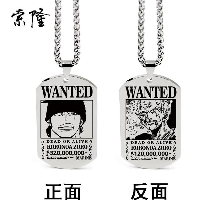 One Piece Inspired Necklace Pendant with Keychain