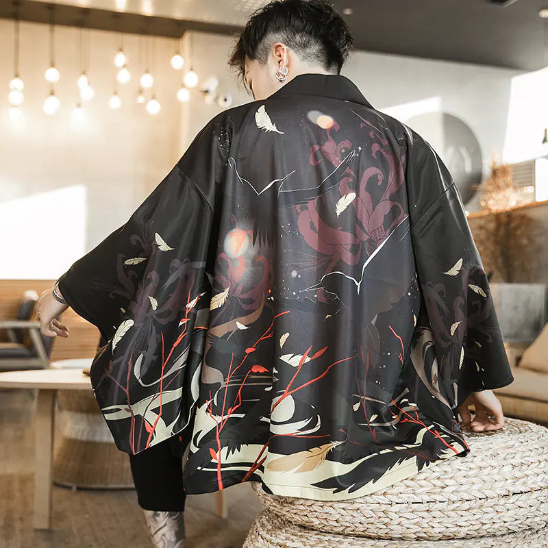Men's Japanese Kimono Style Sun Protection Jacket