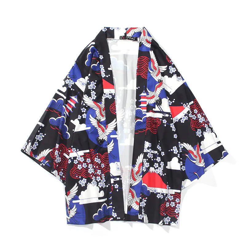 Vintage Hanfu Couples Cardigan with Three-Quarter Sleeves