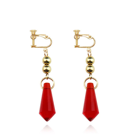 Anime Crystal Dangle Earrings for Cosplay Fashion
