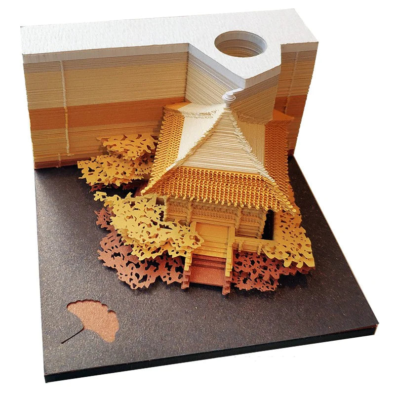 3D Paper Carving Tree House & Castle Calendar