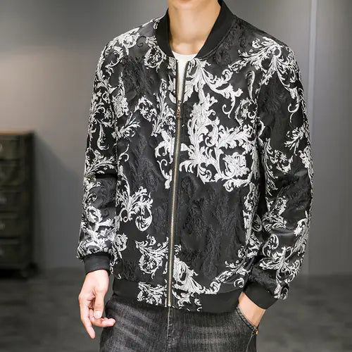 Men's Embroidered Jacquard Autumn Fashion Jacket