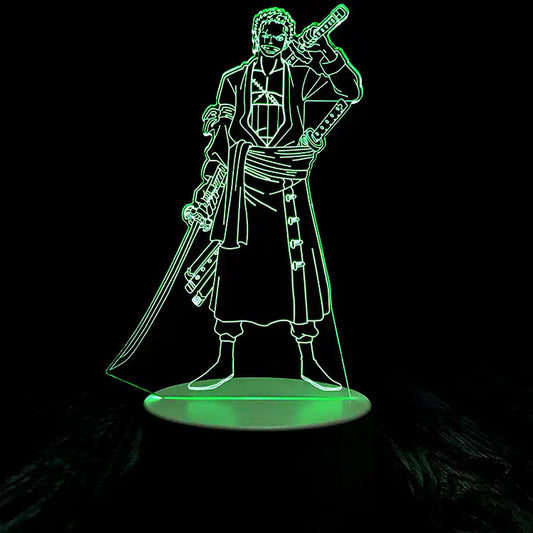 One Piece Zoro Night Light Anime Table Lamp