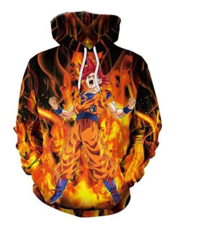 Dragon Ball Son Goku 3D Print Hoodie - Loose Fit