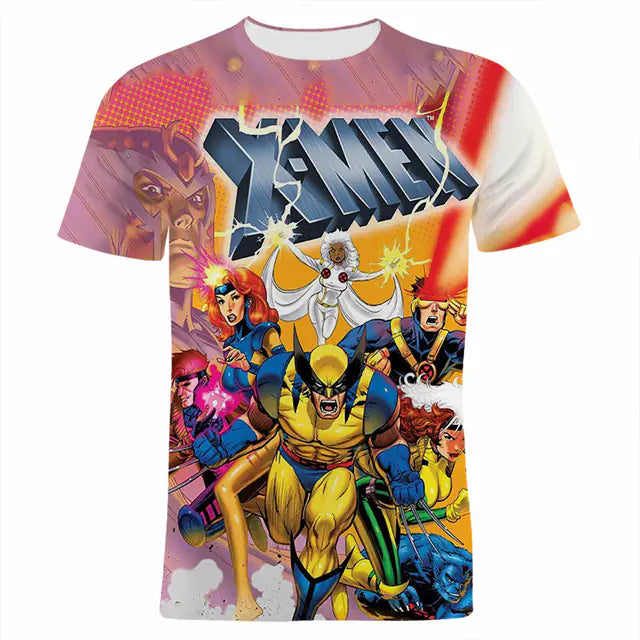 X-Men 3D Printed Elastic Polyester Men's T-Shirt