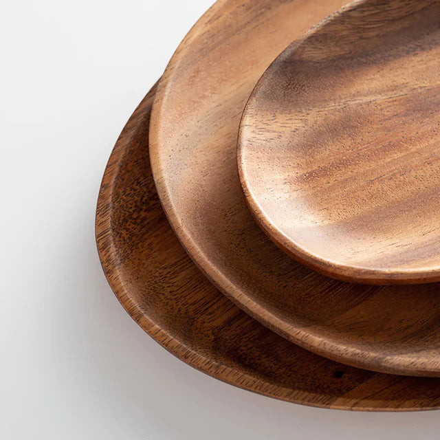 Irregular Solid Wood Plate for Nuts and Snacks
