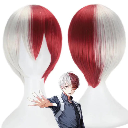 My Hero Academia Anime Wig - Red and White Gradient