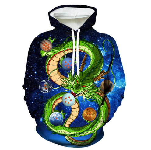 3D Hoodie with Dragon Ball Digital Print Design