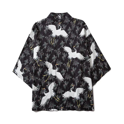 New Chinese Style Ukiyo-e Crane Robe for Men & Women