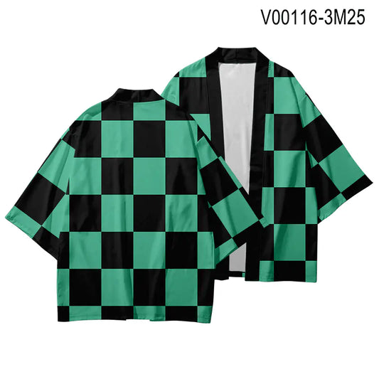 Demon Slayer Anime Haori Kimono Set with Cape