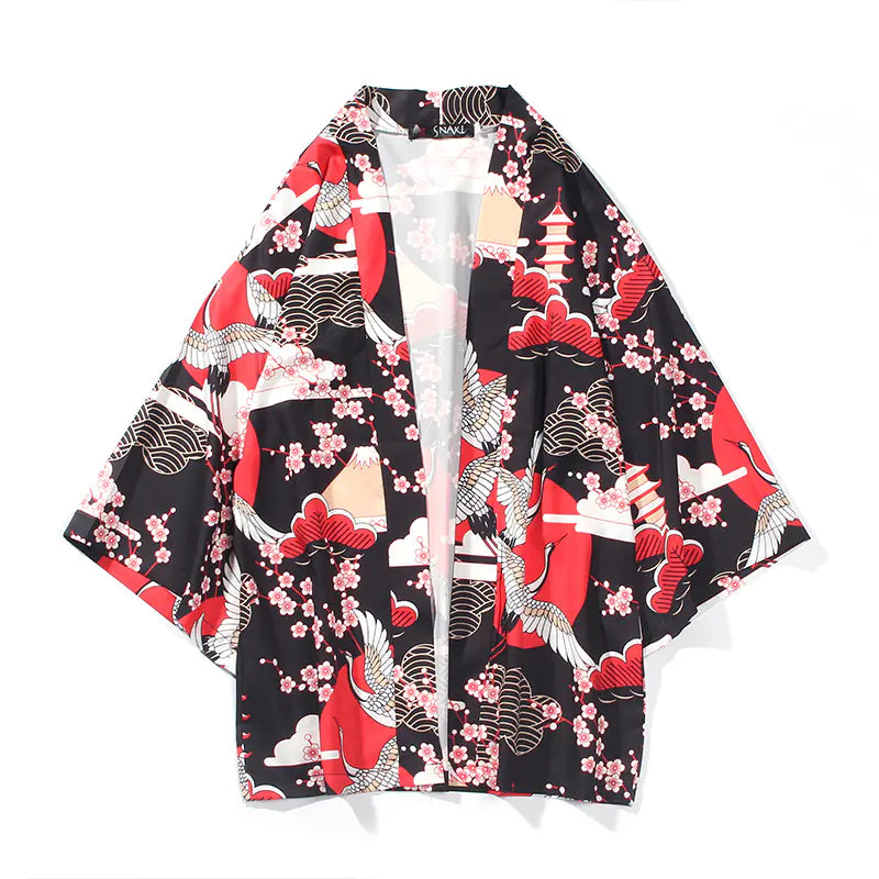 Vintage Hanfu Couples Cardigan with Three-Quarter Sleeves