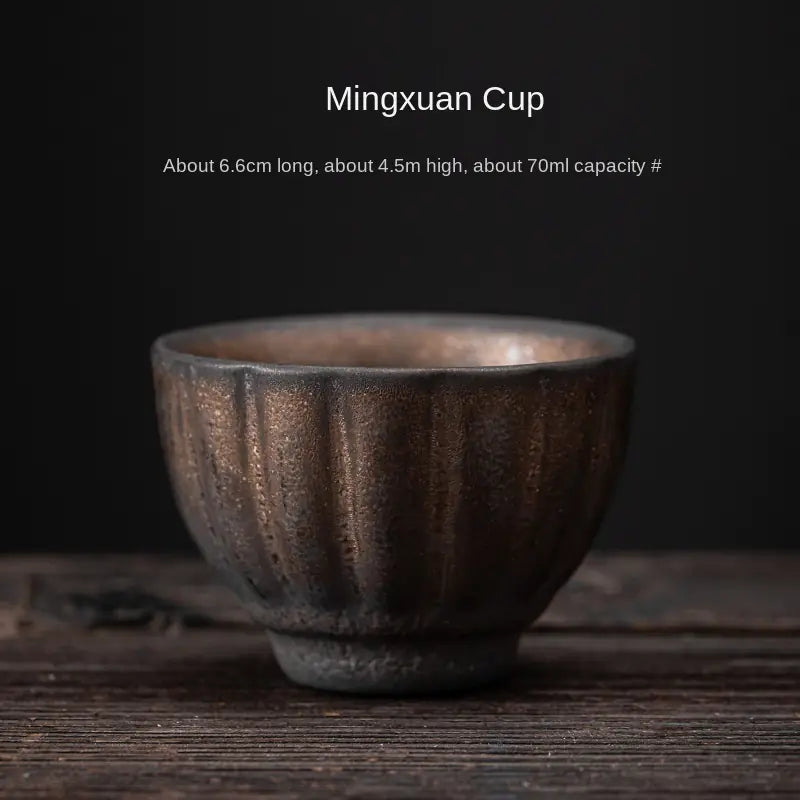 Japanese Iron Glaze Ceramic Tea Cup