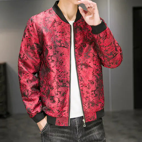 Men's Embroidered Jacquard Autumn Fashion Jacket