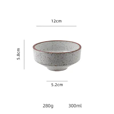 Japanese Style Creative Retro Rough Pottery Rice Bowl