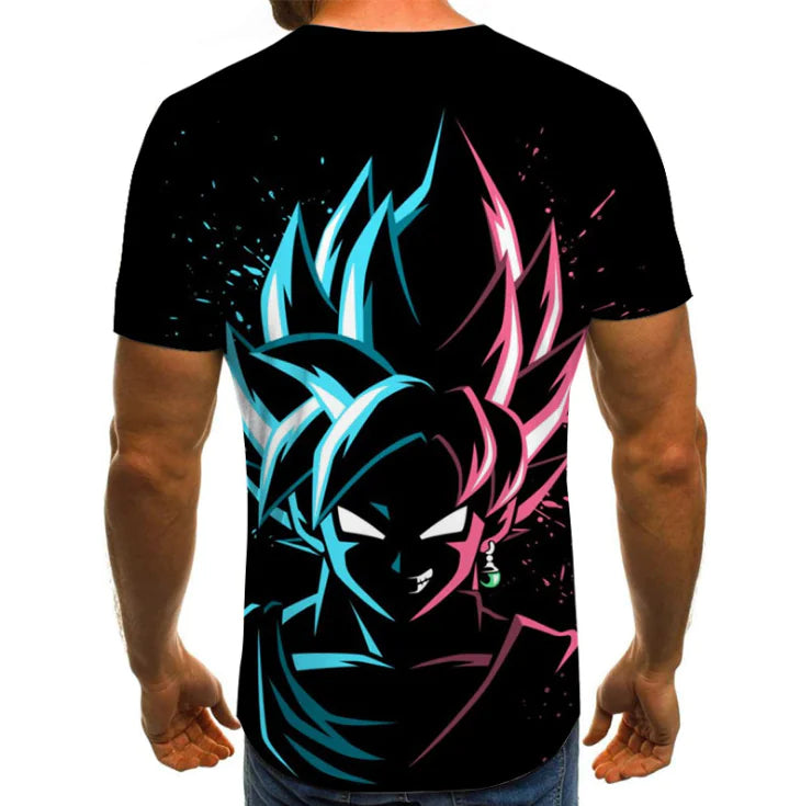 Men's 3D Printed Dragon Ball Graphic T-Shirt