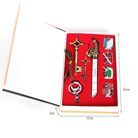 Attack on Titan Necklace and Keychain Set (Anime)