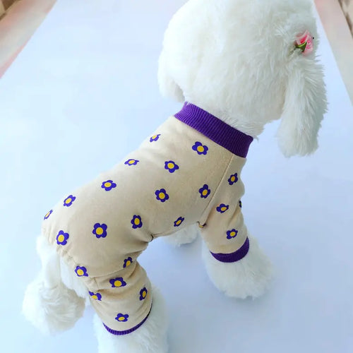Colorful Chrysanthemum Cotton Pajamas for Pets