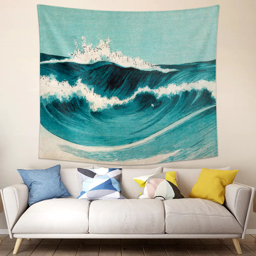 Ukiyo-e Wave Tapestry for Home Decoration Wall Art