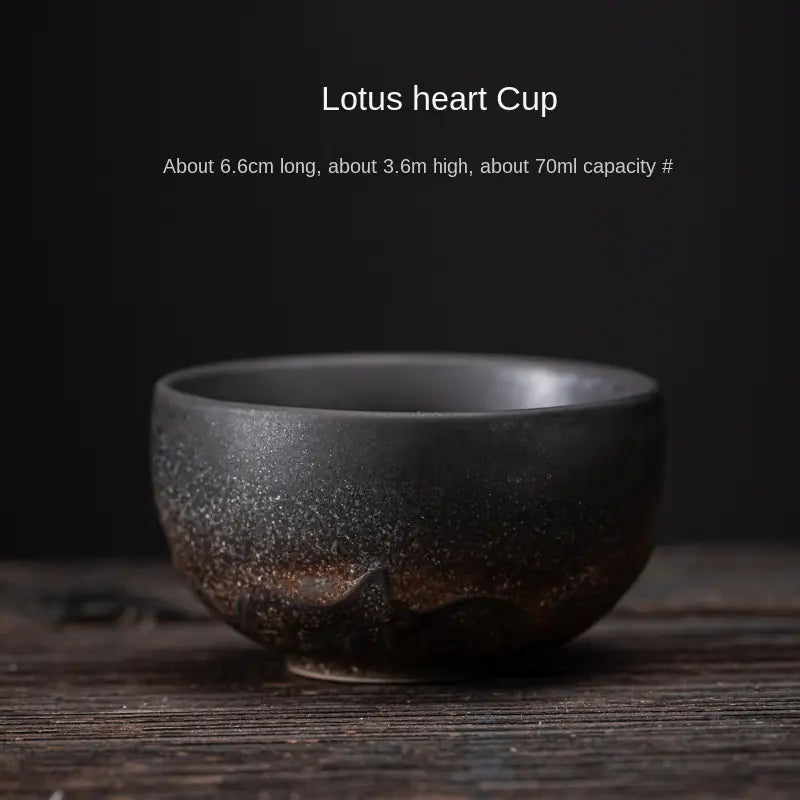Japanese Iron Glaze Ceramic Tea Cup