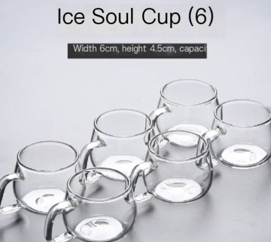 Japanese Style Glass Tea Cup Set of 6