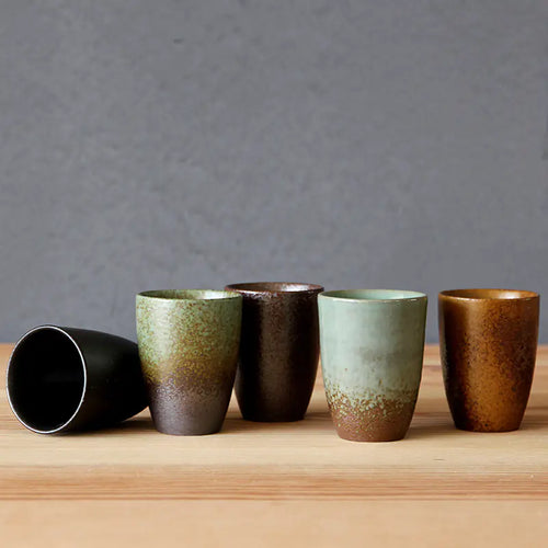 Personalized Stoneware Ceramic Tea Cup Set