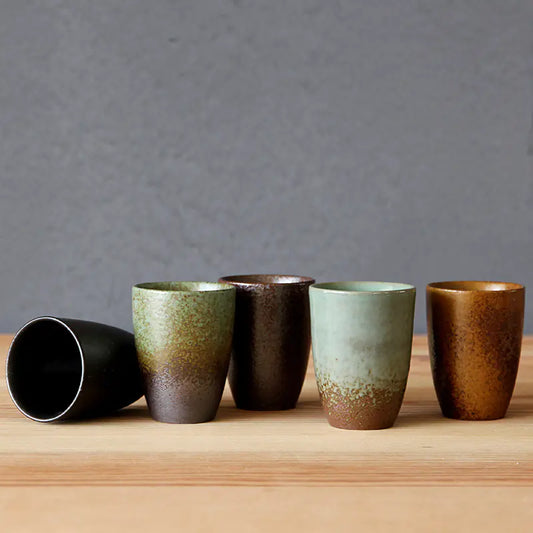 Personalized Stoneware Ceramic Tea Cup Set