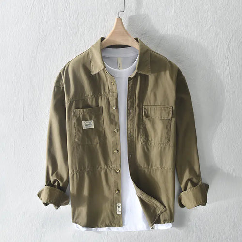 Z736 Japanese Style Loose Fit Men's Shirt Jacket