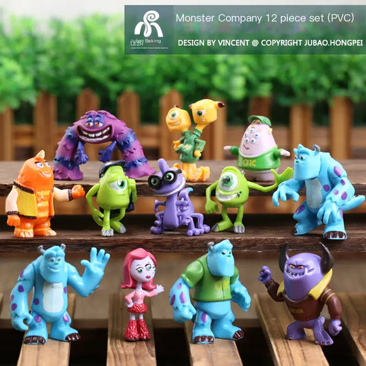 12Pcs Monsters University Mike Sully Monsters Pixar Action Figure Kids Gifts Toy