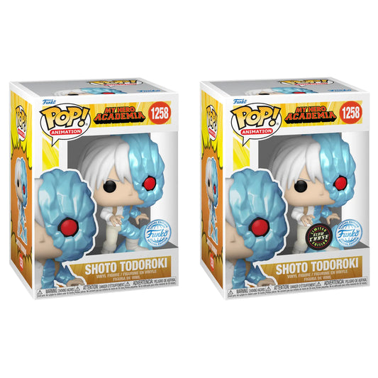 Funko Pop! Animation: My Hero Academia - Ice Shoto Todoroki Special Edition Multicolor Vinyl Figure #1258 (Bundle: Chase and Common)