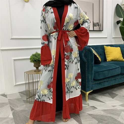 Embroidered Patchwork Cardigan