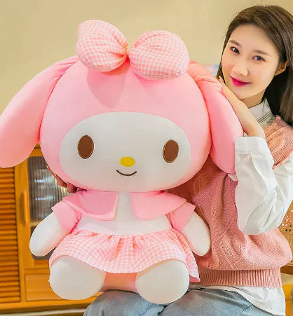 Big Sanrio My Melody Plaid Skirt Pillow Doll (65cm)
