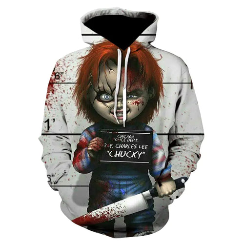3D Printed "Chucky" Hoodie for Kids and Adults