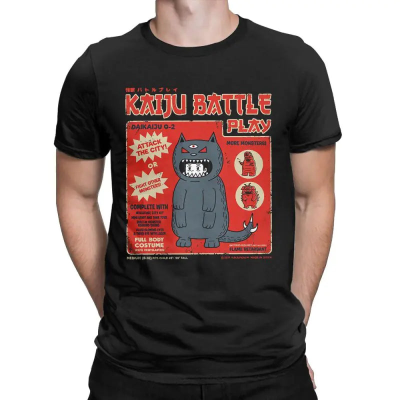 Funny Catzilla Japan Cat Lover Men's T-Shirt