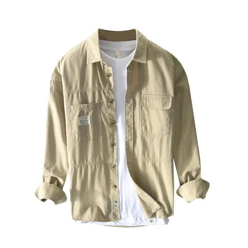 Z736 Japanese Style Loose Fit Men's Shirt Jacket