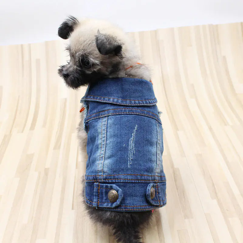 Personalized Vintage Denim Vest for Pets