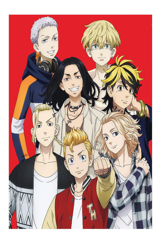 Debubo Tokyo Revengers Poster Japan Manga Personality Anime Decorative Painting Wall Art Canvas Posters Gifts 16x24 inch No Frame