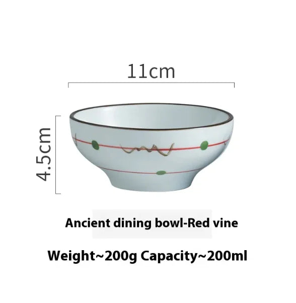 Personality Retro Ceramic Rice Bowl
