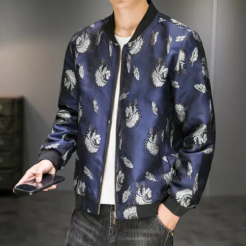 Men's Embroidered Jacquard Autumn Fashion Jacket
