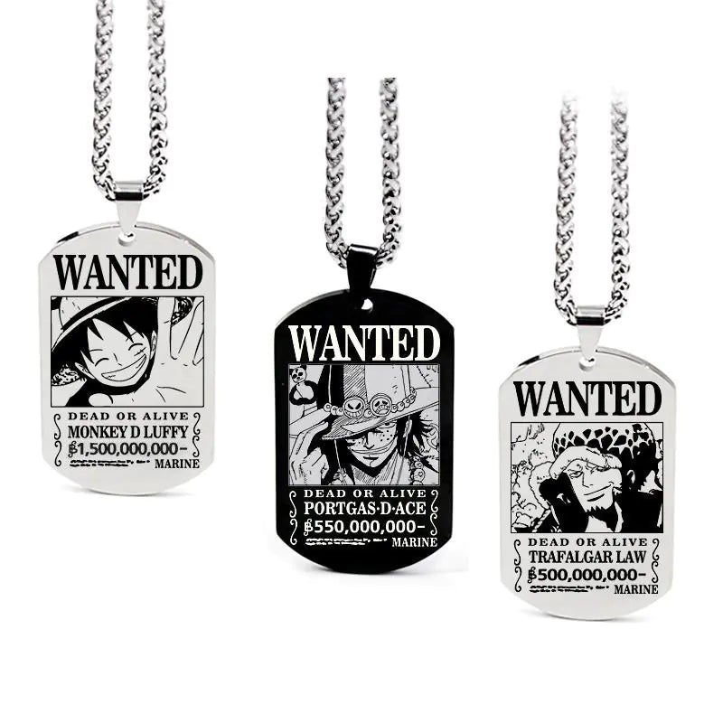One Piece Inspired Necklace Pendant with Keychain