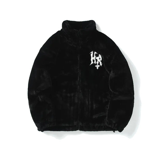 Men's Hip Hop Embroidered Fur-Lined Jacket (Couple's)