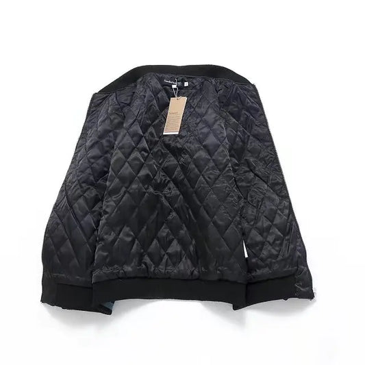 Embroidered Koi Short Baseball Jacket